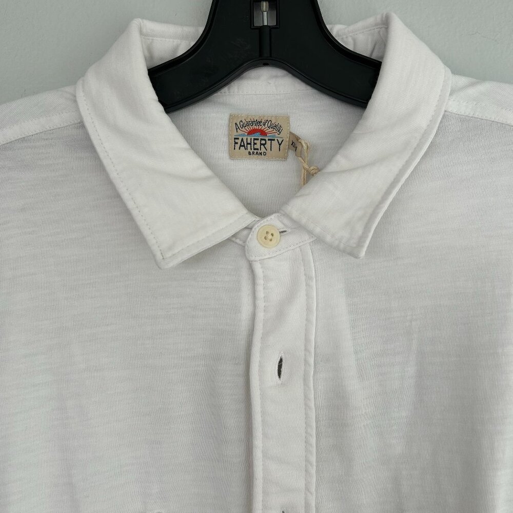 FAHERTY Knit Seasons Organic Cotton Button-Up Shirt
